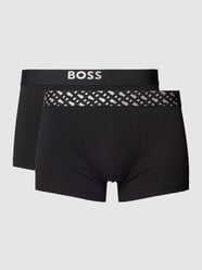 Trunks mit Label-Bund Modell 'Silver' im 2er-Pack von BOSS Schwarz - 2