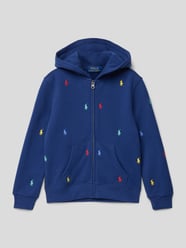 Bluza rozpinana ze wzorem z logo od Polo Ralph Lauren Kids - 24