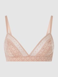 Triangel-BH aus Mesh - wattiert  von Wolford Schwarz - 12