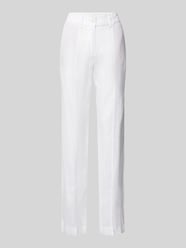 Wide leg linnen broek met vaste persplooien van s.Oliver RED LABEL - 11