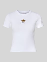 Slim Fit Langarmshirt Baumwoll-Mix mit Logo-Patch von GUESS Jeans - 45