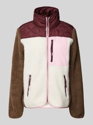 Fleecejacke mit Stehkragen Modell 'BERRI' von TheJoggConcept Bordeaux - 3