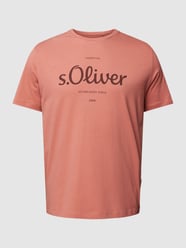 PLUS SIZE T-Shirt mit Label-Print von S.Oliver Plus Rot - 34