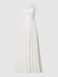 Brautkleid aus Spitze und Chiffon  von Luxuar Beige - 10