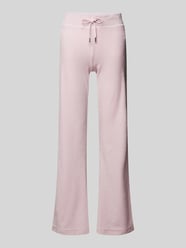 Flared Sweatpants mit Tunnelzug Modell 'MONOGRAM LISA' von Juicy Couture Rosa - 15