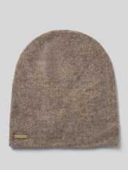 Doppelt gestrickte Beanie aus reinem Kaschmir von Seeberger Beige - 46