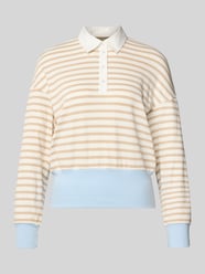 Koszulka polo o kroju regular fit z szerokim pasem od Marc Cain - 8