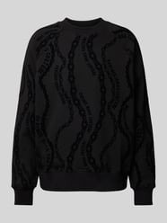 Sweatshirt mit gerippten Abschlüssen von Versace Jeans Couture Schwarz - 4