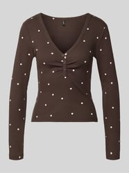 bluzka z długim rękawem o kroju regular fit z mieszanki bawełny model 'FENJA' od ONLY - 28