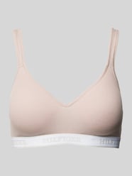 Biustonosz typu bralette z elastycznym pasem z logo od TOMMY HILFIGER Fuksjowy - 19