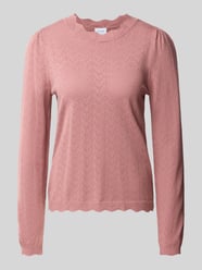 regular fit gebreide trui van viscosemix model 'femi' van VILA Fuchsia - 45