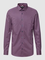 Slim Fit Business-Hemd mit Allover-Muster Modell 'Modern Kent' von OLYMP Level Five Rot - 18