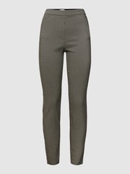 Skinny fit broek met pied-de-poule-motief, model 'Slip-In Pepita' van Christian Berg Woman Bruin - 26