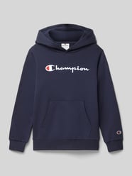 Hoodie mit Label-Stitching von CHAMPION Blau - 4