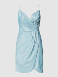 Cocktailkleid in schimmerndem Design von Luxuar Blau - 38