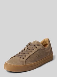 Sneaker Low aus Rindsvelours mit Gummisohle von La Martina Beige - 26