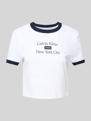 Cropped T-Shirt mit Rundhalsausschnitt von Calvin Klein Jeans - 1