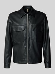Kurtka o kroju slim fit z materiału skóropodobnego model „GIUBBINO” od Antony Morato - 43