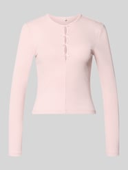 Slim Fit Langarmshirt aus Baumwoll-Mix Modell 'FEMKE' von ONLY Pink - 26
