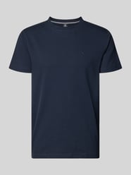 T-Shirt mit Strukturmuster und Logo-Stitching von LERROS - 36