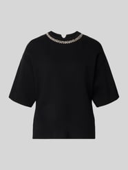Strickshirt mit Ziersteinbesatz Modell 'DORISE' von ICHI - 2