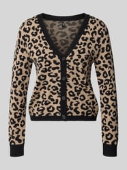 Regular Fit Strickjacke aus Viskose-Mix Modell 'LEO' von ONLY Beige - 47