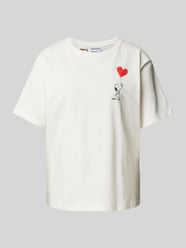 T-Shirt mit Peanuts®-Print von Jake*s Casual Beige - 28