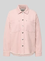 Krój regular fit koszula-kurtka z czystej bawełny Model 'MAIKO-BITTEN' od ONLY Fuksjowy - 24