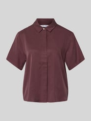 Regular Fit Bluse aus Lyocell mit verdeckter Knopfleiste von Samsøe Samsøe Bordeaux - 13