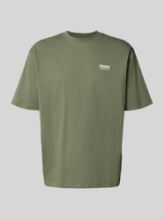 T-shirt met labelprint, model 'Baine' van WOODBIRD - 16