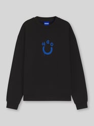 Regular Fit Sweatshirt mit Happy Hugo Print von HUGO Blue - 24