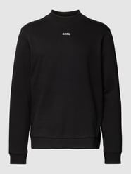 Sweatshirt mit Label-Stitching Modell 'Salbock' von BOSS Green Schwarz - 14