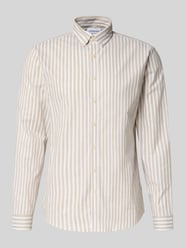 Relaxed Fit Freizeithemd mit Button-Down-Kragen von Lindbergh Beige - 18