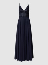 Abendkleid mit Paillettenbesatz von Swing Blau - 27