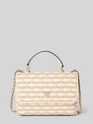 Handtas met labelapplicatie model 'GIULLY II' van GUESS Beige - 13