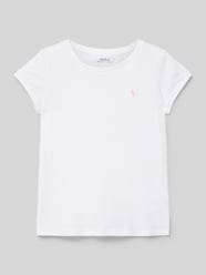 T-Shirt mit Logo-Stitching von Polo Ralph Lauren Kids Weiß - 13