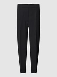 Stoffhose mit fixierten Beinumschlägen von Jake*s Collection Grau / Schwarz - 38