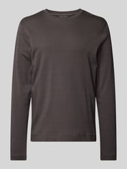 Longsleeve mit geripptem Rundhalsausschnitt von Christian Berg Men Grau - 40