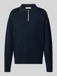 Relaxed Fit Pullover aus reiner Viskose mit halblangem Zipper von Selected Beige - 14