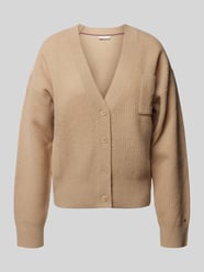 Cardigan mit aufgesetzter Brusttasche von Tommy Hilfiger Beige - 18