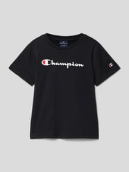 T-Shirt mit Label-Print von CHAMPION Schwarz - 40