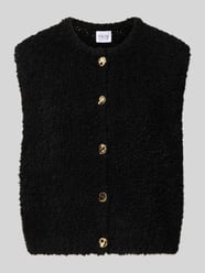 Loose fit mouwloos vest met mohair, model 'VIOLA' van VILLA SOPHIE - 30