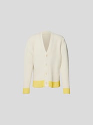 Strickjacke mit Kontraststreifen von Jacquemus Weiß - 10