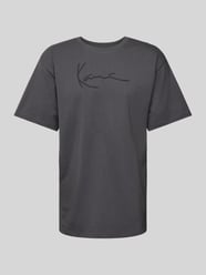 T-Shirt mit Label-Print Modell 'Signature' von KARL KANI Grau - 28