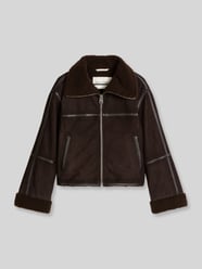 Lederjacke mit Teddykragen aus Lammnappa von Marc O'Polo - 21