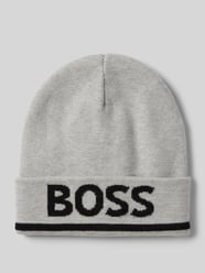 Beanie aus Viskose-Mix mit Label-Stitching von Boss - 26