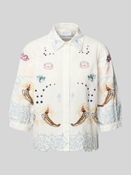 Regular Fit Bluse aus Baumwoll-Leinen-Mix mit Stitchings von Rich & Royal - 47