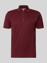 Regular Fit Poloshirt aus Baumwoll-Mix Modell 'FAVE' von Selected Homme Bordeaux - 35