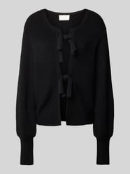 Oversized Cardigan mit Ballonärmeln Modell 'MUSCADO' von Neo Noir Schwarz - 34