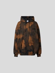 Oversized Hoodie mit Allover-Muster von VETEMENTS Schwarz - 26